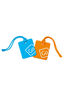 Go Travel Luggage Tags Twin Pack, Blue/Orange, hi-res