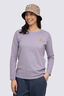 Macpac Women's Vintage Embroidered Fairtrade Organic Cotton Long Sleeve T-Shirt, Lavender Grey, hi-res