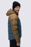 Macpac Men's Halo Hooded Down Jacket ♺, Kangaroo/Bering Sea, hi-res