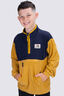 Macpac Kids' Originals Vintage Fleece Pullover, Baritone Blue/Honey Mustard, hi-res