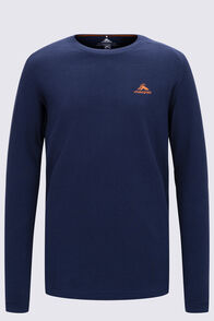 Macpac Kids' Te Papakura O Taranaki NP Fairtrade Organic Cotton Long Sleeve T-Shirt, Navy Iris, hi-res