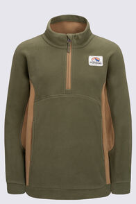 Macpac Kids' Heritage Fleece Pullover, Winter Moss/Dull Gold, hi-res