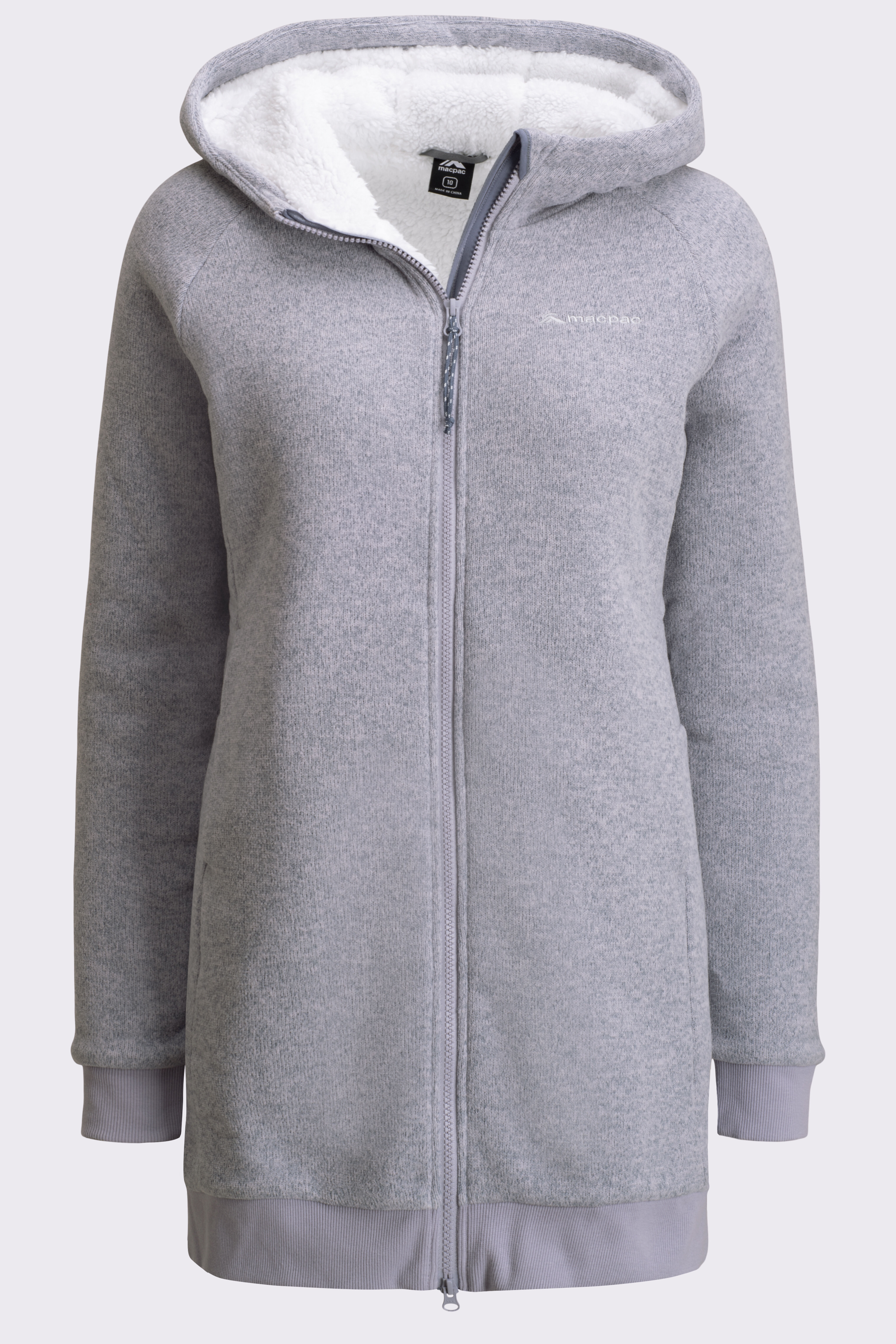 Grey fleece pullover sale