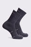 Macpac Hiking Sock &mdash; 2 Pack V2, Grey Melange/Light Grey, hi-res