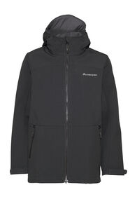 Macpac Kids' Sabre Hooded Softshell Jacket, Black, hi-res