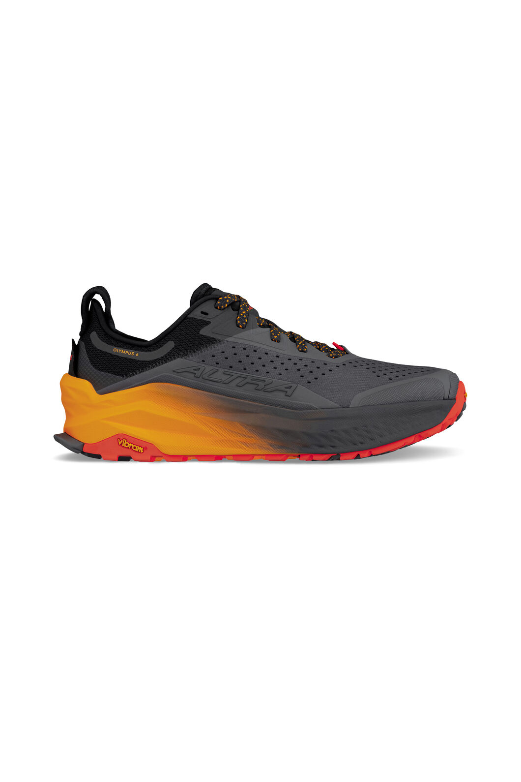 Altra Men's Olympus 6 Hiking Shoes, Black/Orange, hi-res