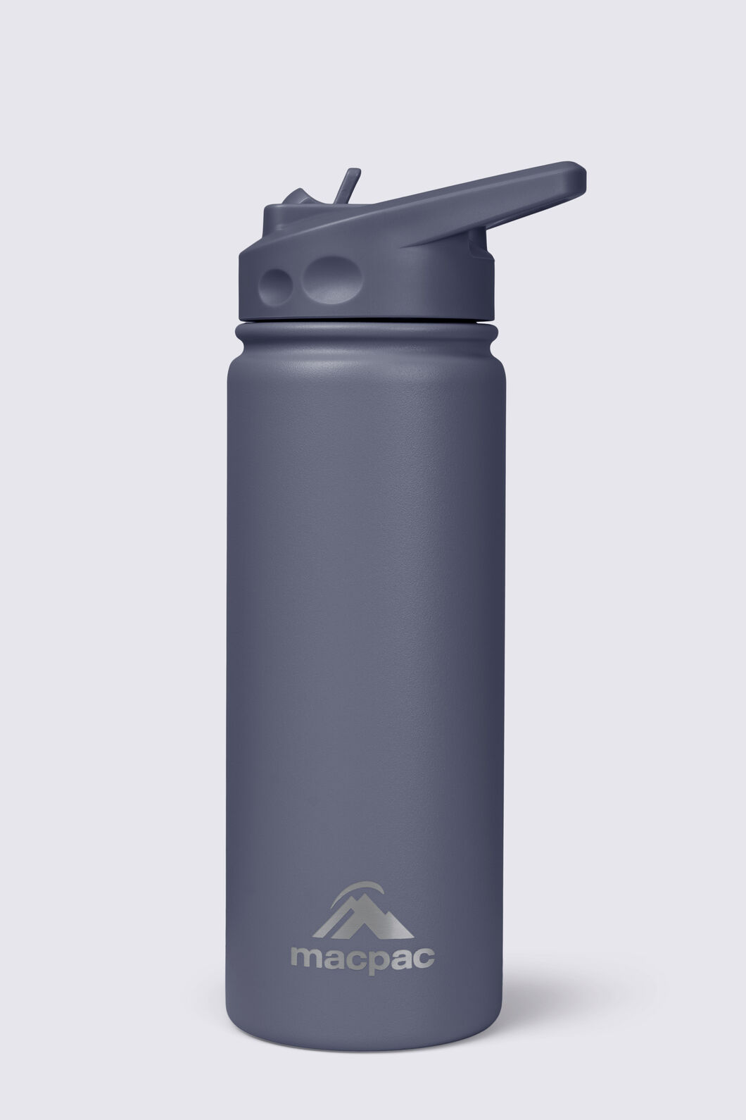 Macpac Insulated Wide Mouth Bottle with Straw Lid &mdash; 530ml, Slate Grey, hi-res