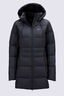Macpac Women's Aurora Hooded Down Coat, Black, hi-res