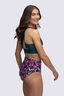 Macpac Women's Reversible High-Waisted Bikini Bottoms, DeepTeal/Shatter Print, hi-res