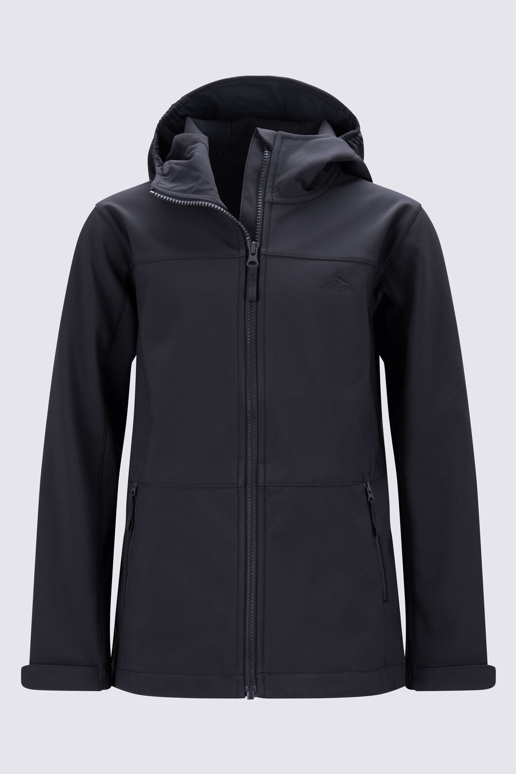 Macpac Kids' Sabre Hooded Softshell Jacket, Black, hi-res