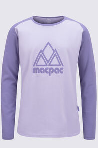 Macpac Kids' Vintage Fairtrade Organic Cotton Long Sleeve T-Shirt, Orchid Petal, hi-res