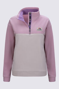 Macpac Women&rsquo;s Heritage Fleece Pullover, Pink Nectar/Etherea/Moonbeam, hi-res