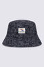 Macpac Winger Reversible Bucket Hat, Asphalt Print/Black, hi-res