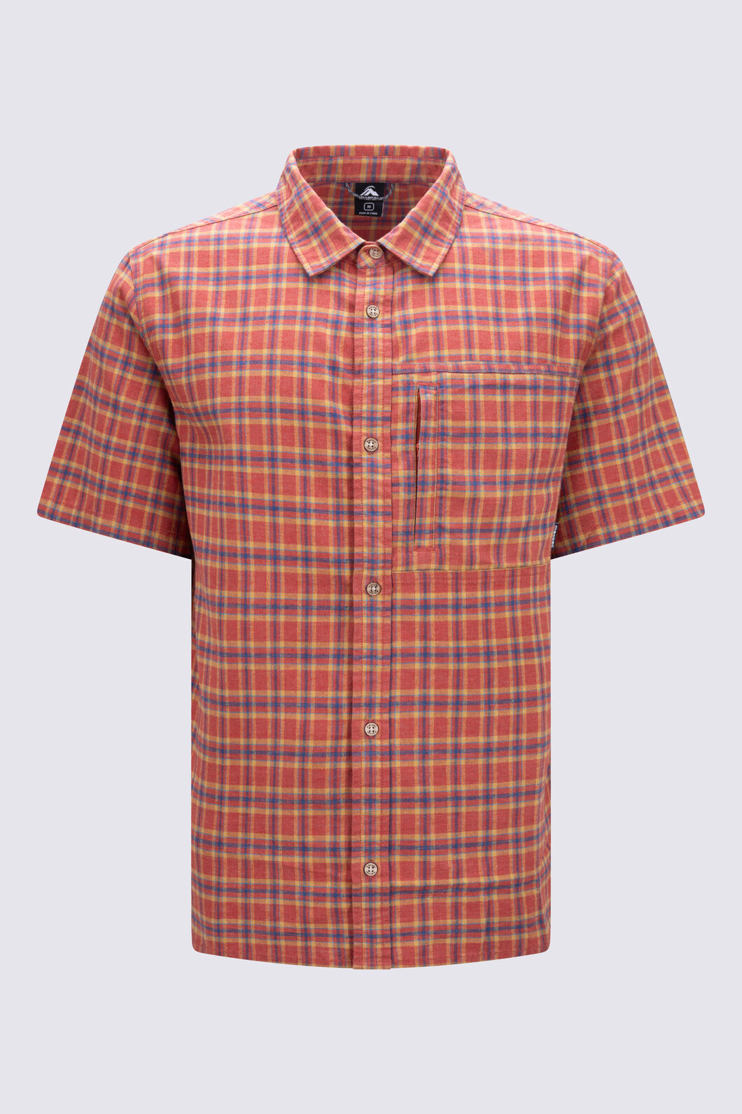 Macpac Men&rsquo;s Vale Short-Sleeve Shirt, Bossa Nova Check, hi-res