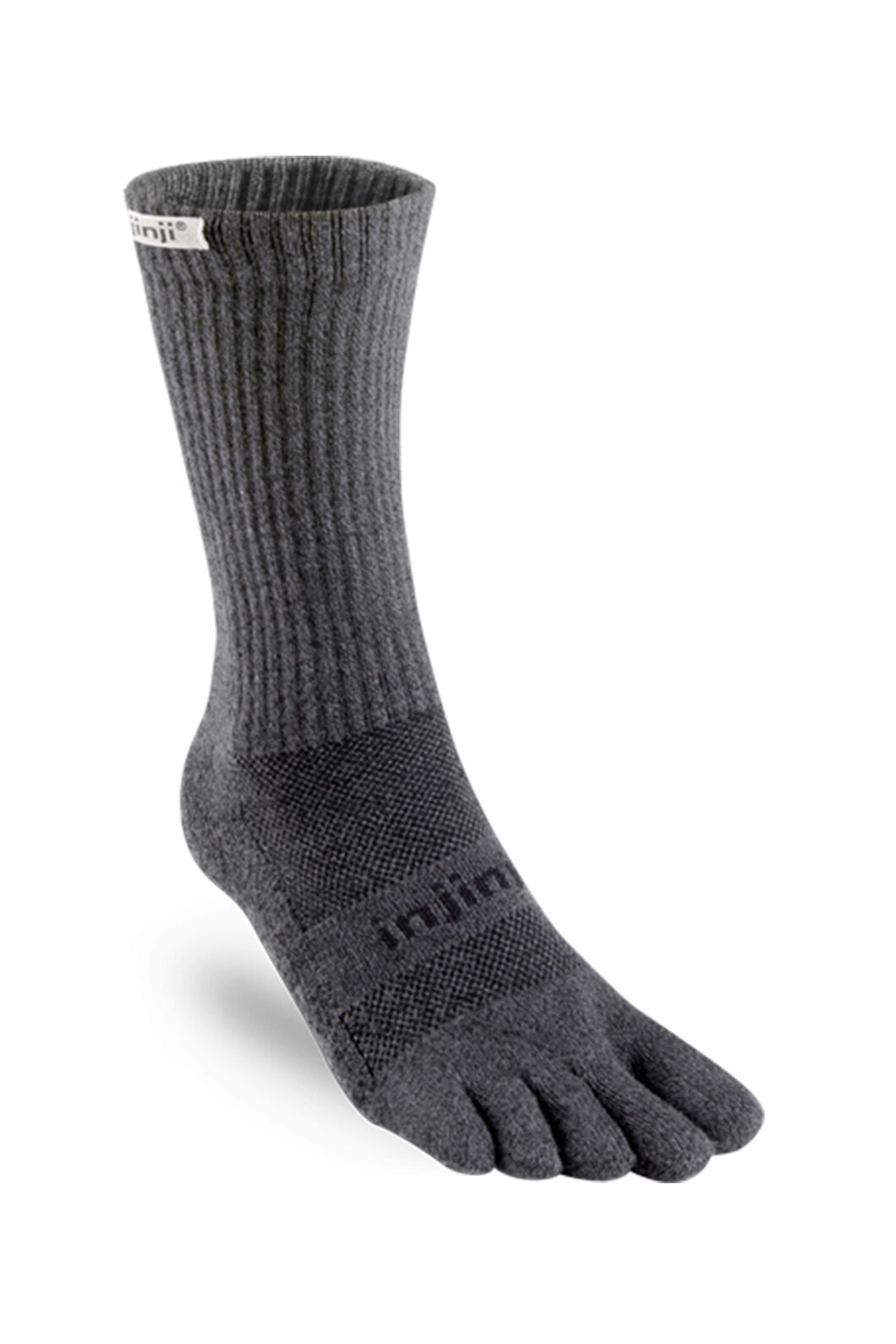 Injinji Trail Midweight Crew Toesock, Granite, hi-res