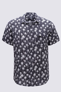 Macpac Men's Beach Break Shirt, Palm Tree Print, hi-res