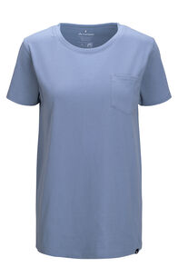 Macpac Women's Basic Pocket Short Sleeve Tee, Dusty Blue, hi-res