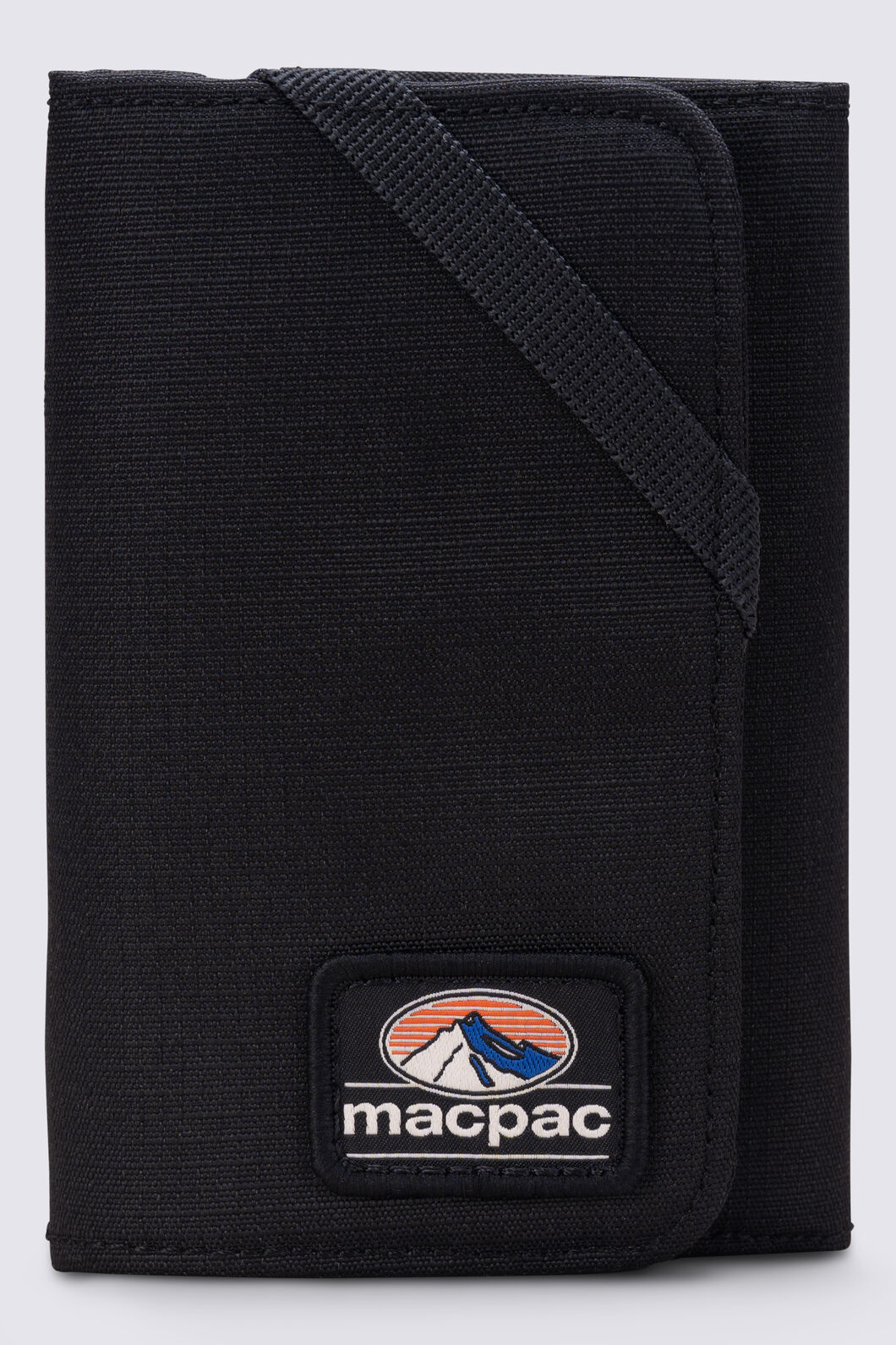 Macpac Wilderness Trifold Wallet RFID, Black/Orange, hi-res