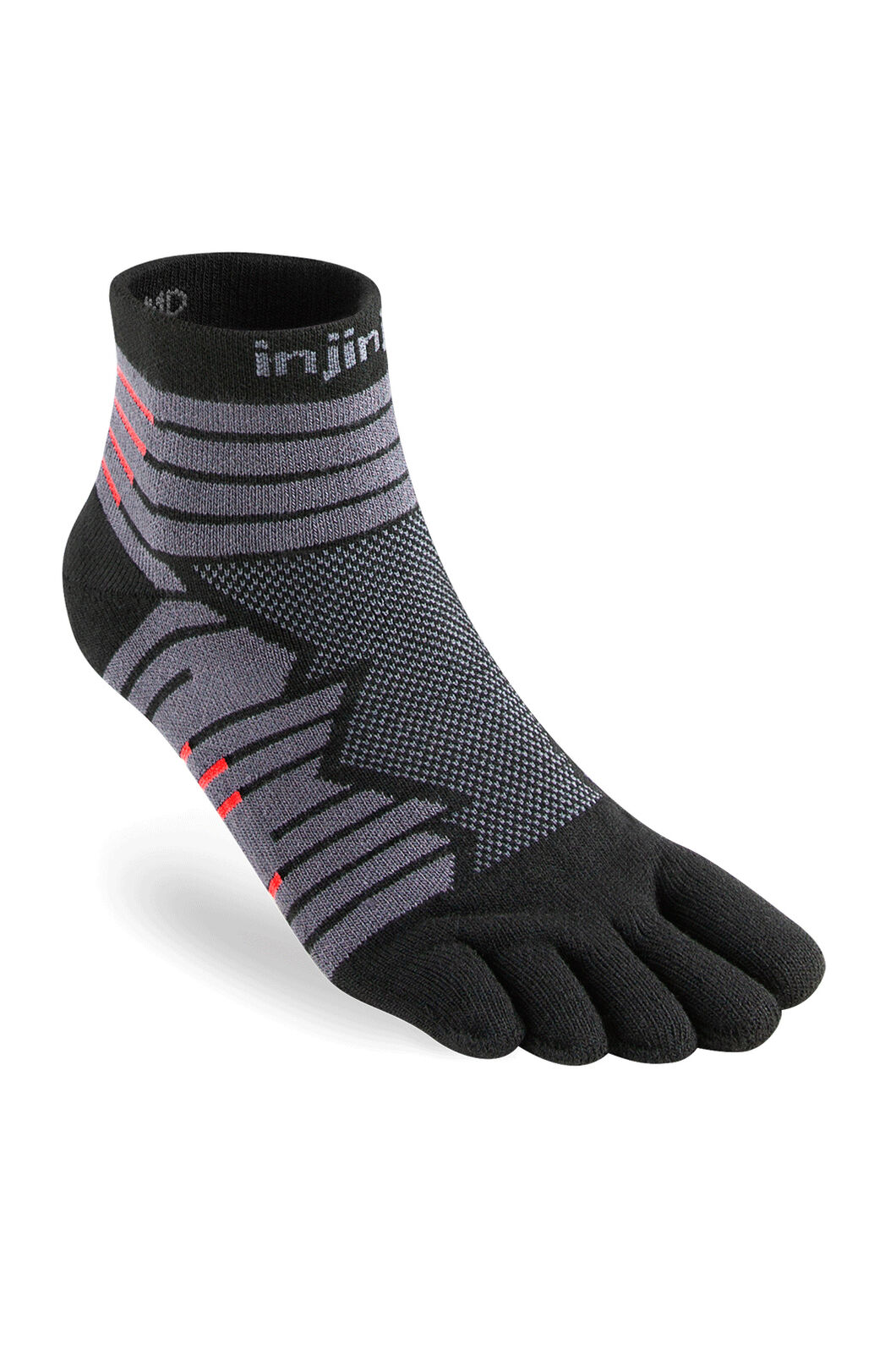Injinji Ultra Run Mini-Crew Toesock, Onyx, hi-res