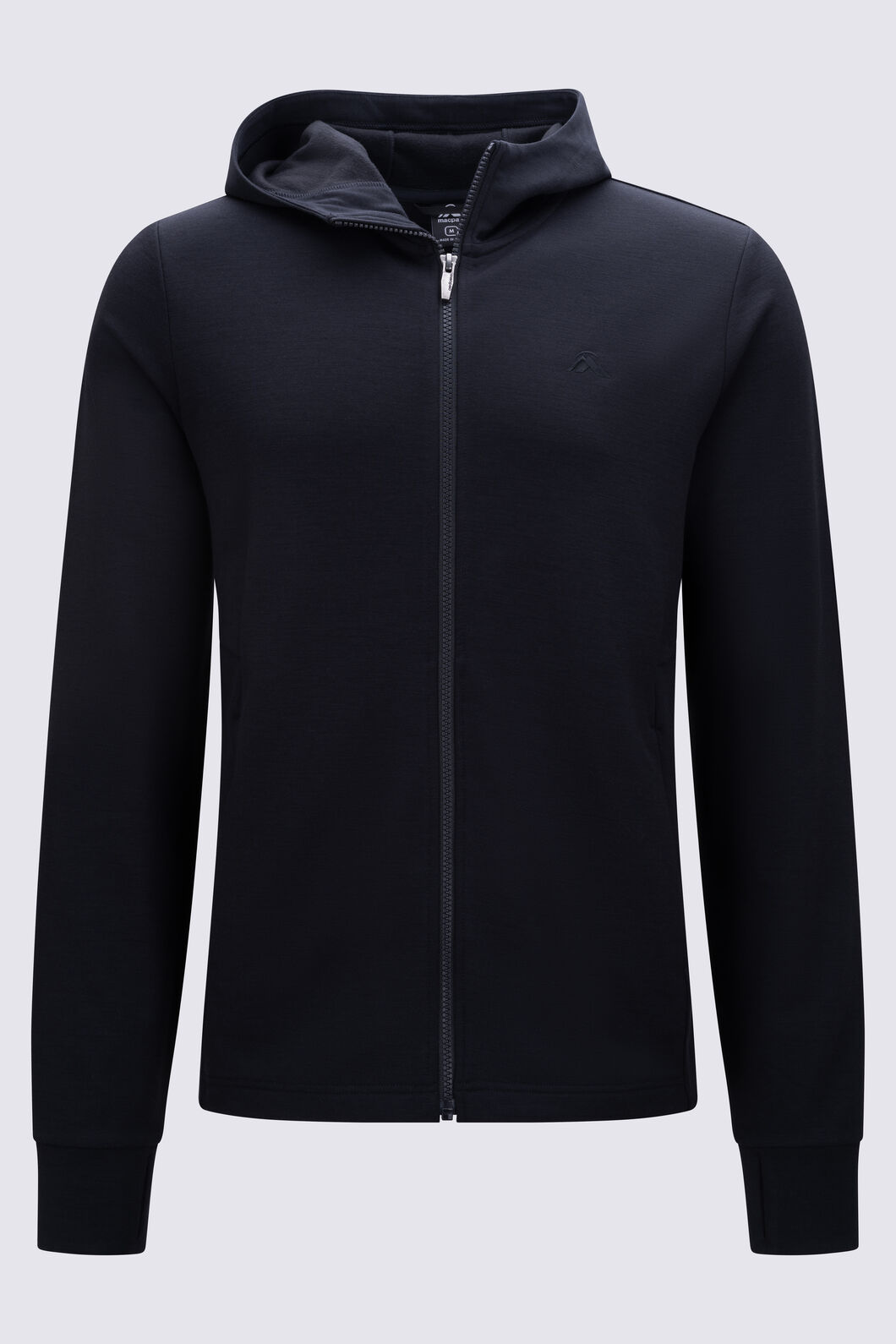 Macpac Men's Craigieburn Merino Blend 280 Hooded Jacket, Black, hi-res