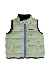 Macpac Baby Atom Down Vest, Frosty Green Print, hi-res
