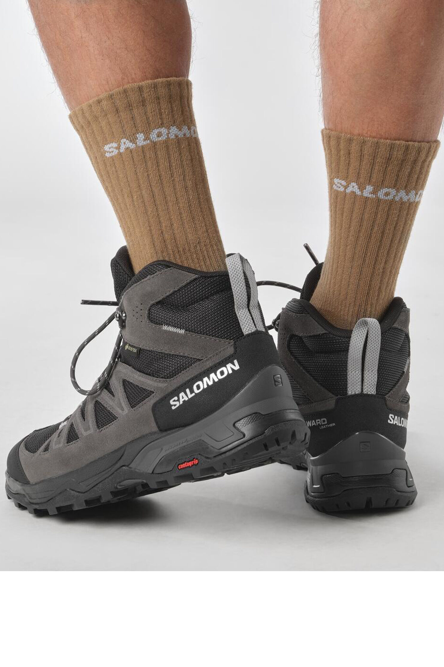 Salomon Men s X Ward Leather GTX Mid Hiking Boots Macpac