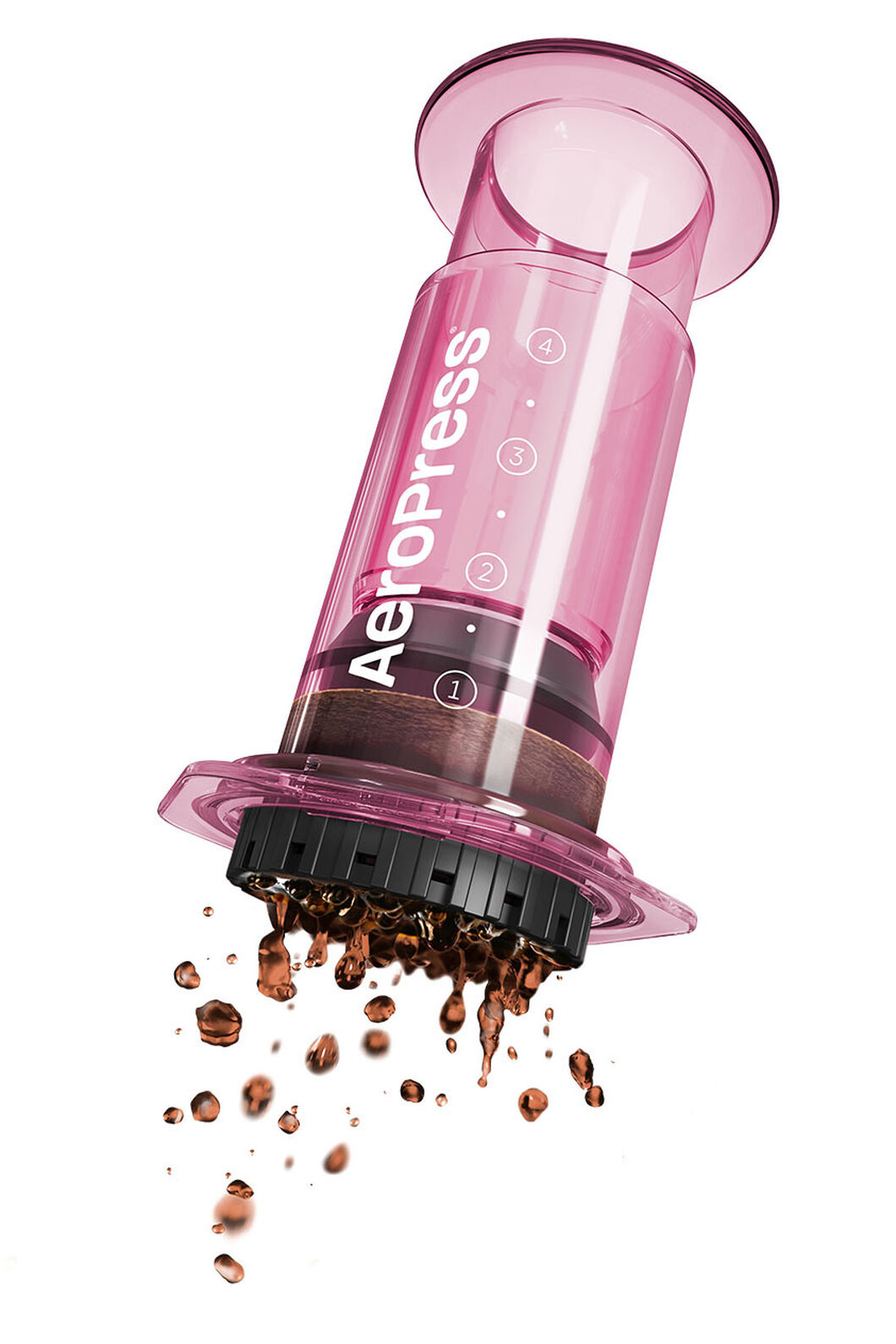 AeroPress Clear Coffee Maker, Pink, hi-res