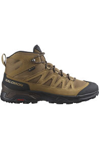 Salomon Men's X Ward Leather GTX Mid Hiking Boots, Kangaroo/Black/Dull Gold, hi-res