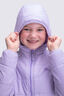 Macpac Kids' Pulsar Alpha Hooded Insulated Jacket, Pastel Lilac/Purple Print, hi-res