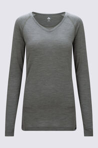 Macpac Women's 150 Merino V-Neck Top, Agave Marle, hi-res