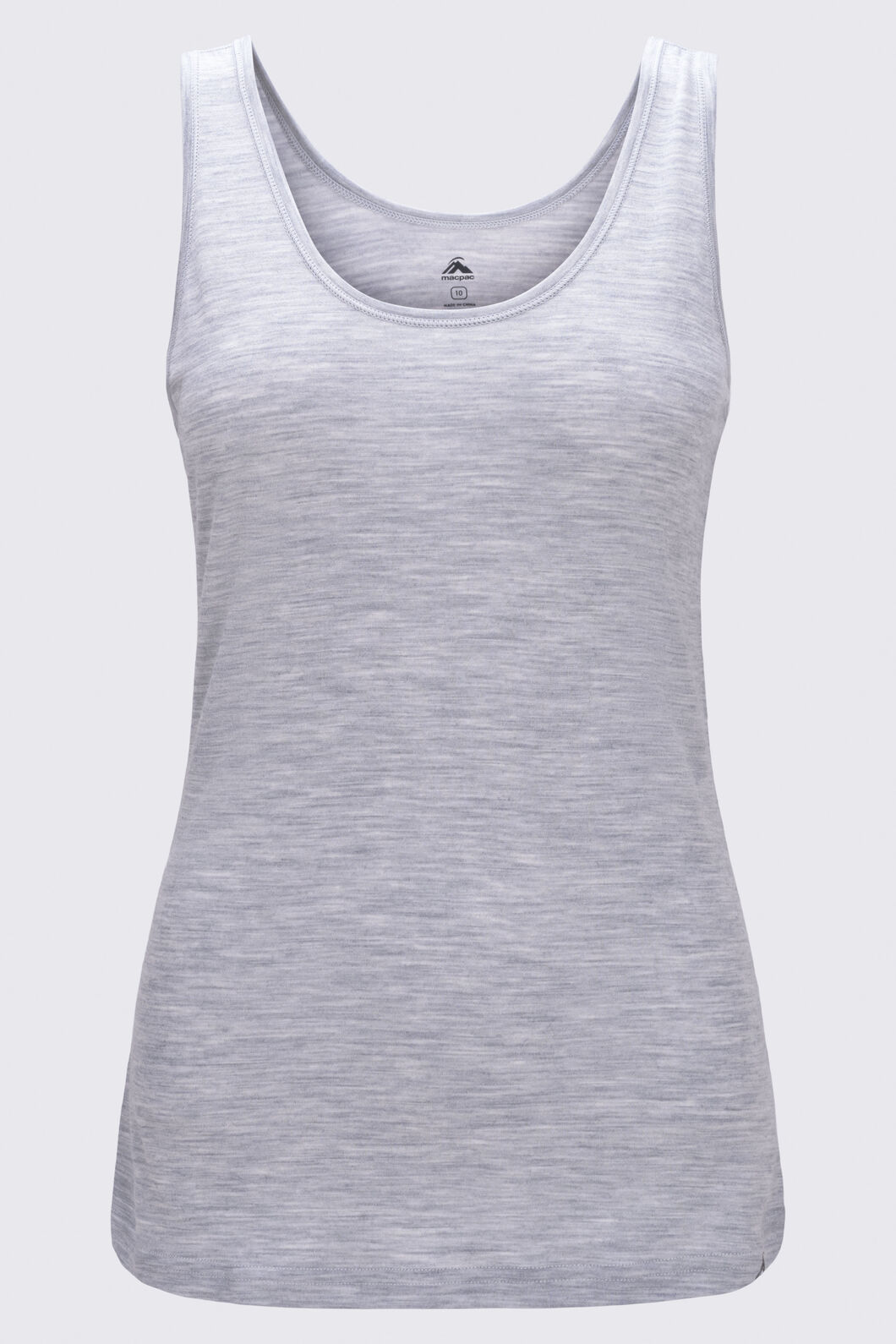 Macpac Women's 150 Merino Singlet, Light Grey Marle, hi-res