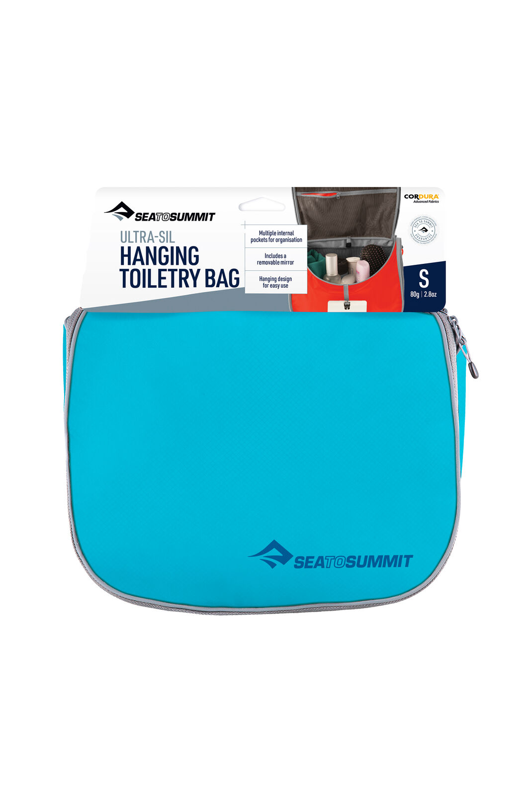 Sea to Summit Ultra-Sil Hanging Toiletry Bag Small, Blue Atoll, hi-res