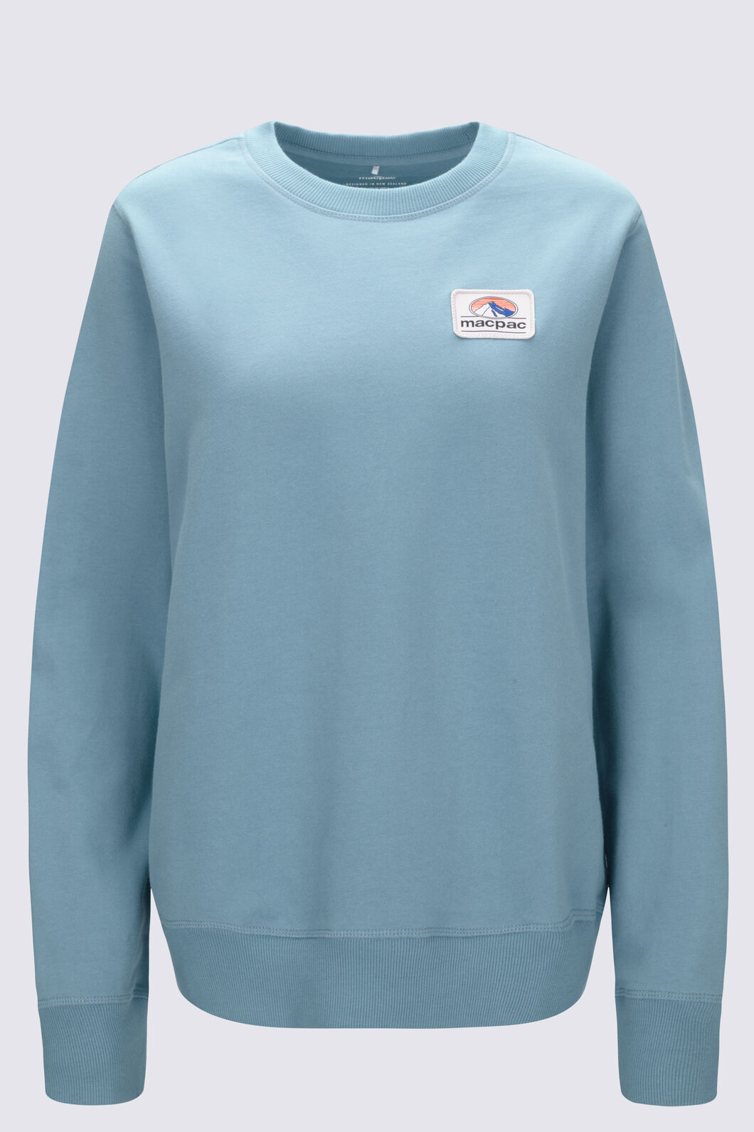 Macpac Women's Fairtrade Organic Cotton Crew, Tourmaline, hi-res