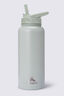 Macpac Insulated Wide Mouth Bottle with Straw Lid &mdash; 1L, Sage Green, hi-res