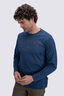 Macpac Men's Graphic Fairtrade Organic Cotton Long Sleeve T-Shirt, Insignia Blue, hi-res