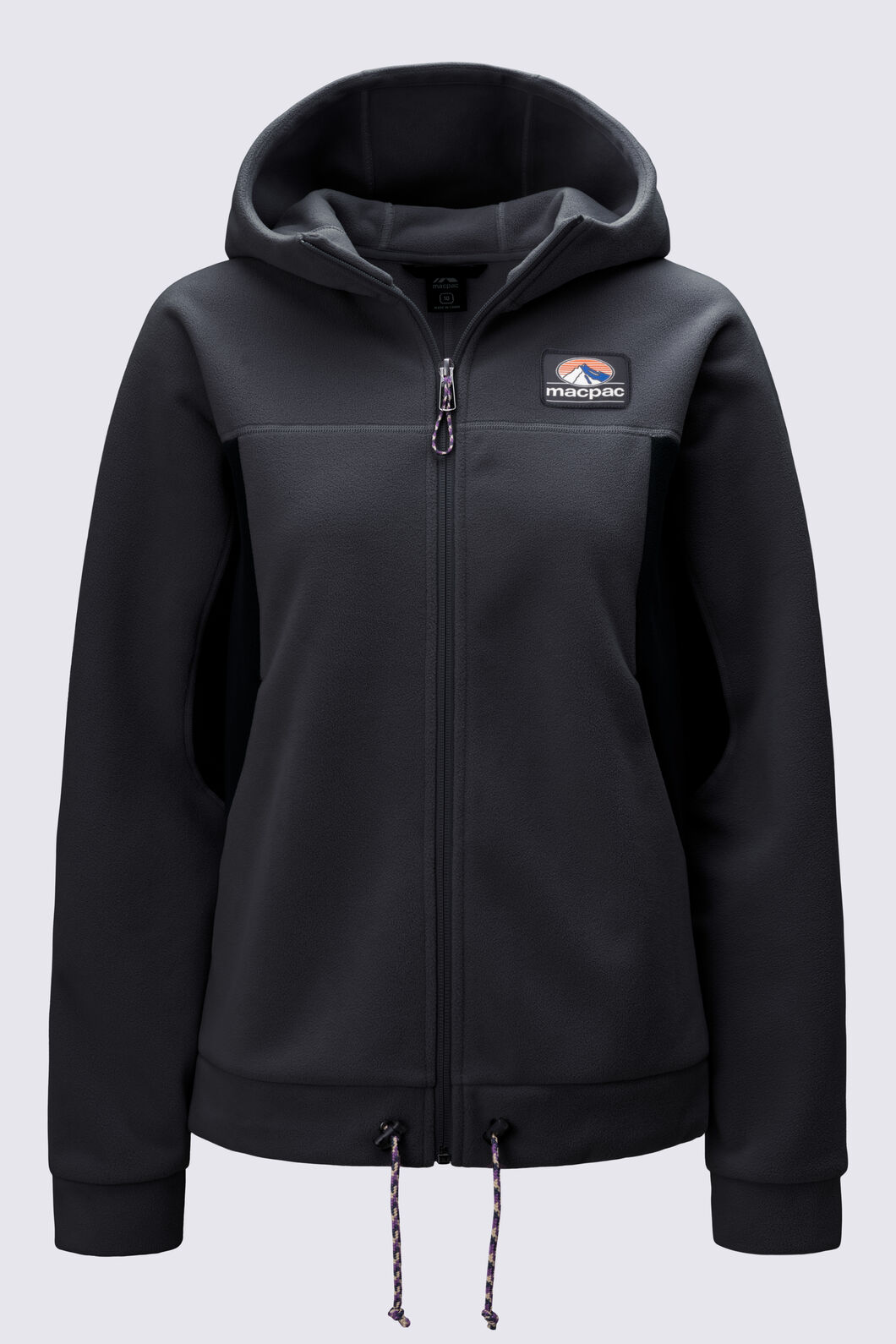Macpac Women's Heritage Windproof Fleece Jacket, Black, hi-res