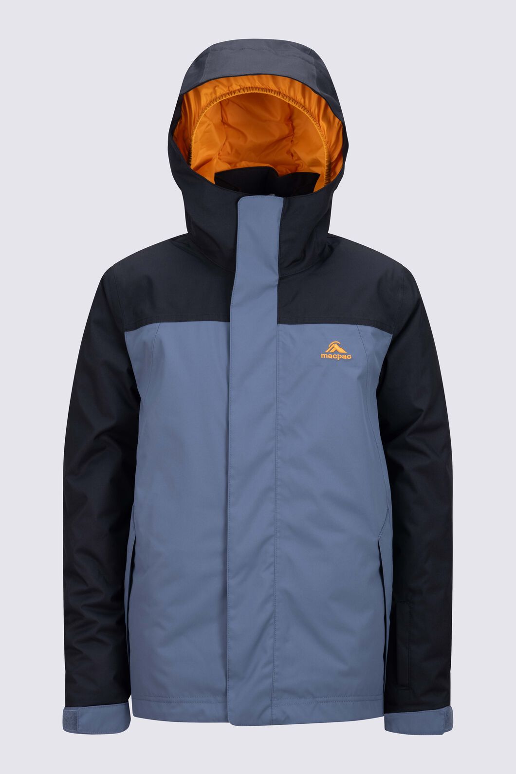 Macpac Kids' Spree Snow Jacket, Black/Bering Sea, hi-res