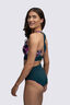 Macpac Women's Reversible High-Waisted Bikini Bottoms, DeepTeal/Shatter Print, hi-res
