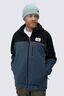 Macpac Men's Heritage Windproof Fleece Jacket, Black/Midnight Navy, hi-res