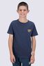 Macpac Kids' Cameron Hut Fairtrade Organic Cotton Short Sleeve T-Shirt, Navy Marle, hi-res