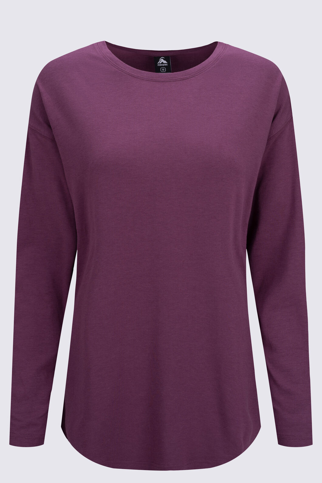 Macpac Women's Long Sleeve Modal T-Shirt, Prune, hi-res
