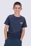 Macpac Kids' Cameron Hut Fairtrade Organic Cotton Short Sleeve T-Shirt, Navy Marle, hi-res