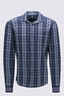 Macpac Men's Eclipse Long-Sleeve Shirt, Navy Iris Check, hi-res