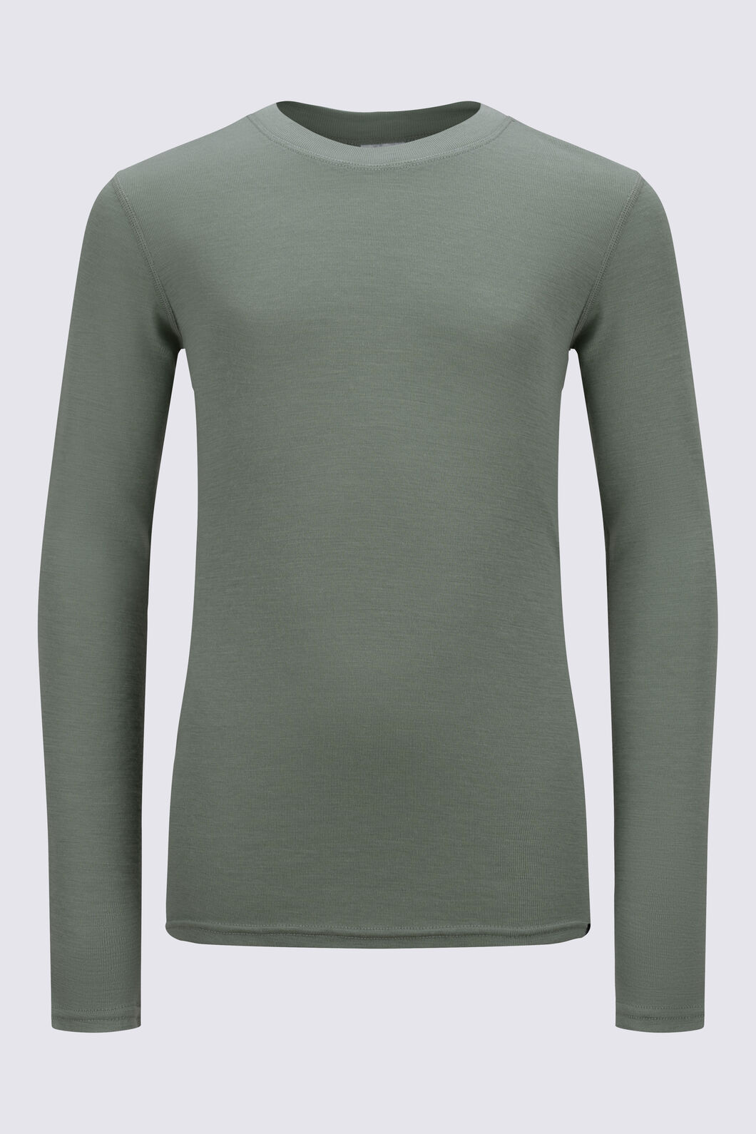 Macpac Kids' 220 Merino Long Sleeve Top, Hedge Green, hi-res