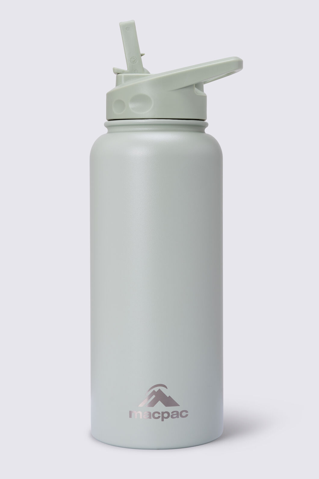Macpac Insulated Wide Mouth Bottle with Straw Lid — 1L, Sage Green, hi-res