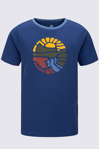 Macpac Kids' Abstract Nature Fairtrade Organic Cotton Short Sleeve T-Shirt, Oceana, hi-res