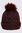 Macpac Flecked Pom Pom Beanie, Windsor Wine Fleck, hi-res