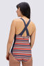 Macpac Women's Southshore Active One Piece Swimsuit, Sienna Stripe, hi-res