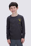 Macpac Kids' Trees Graphic Long Sleeve T-Shirt, Asphalt, hi-res