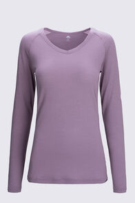 Macpac Women's 150 Merino V-Neck Top, Elderberry, hi-res